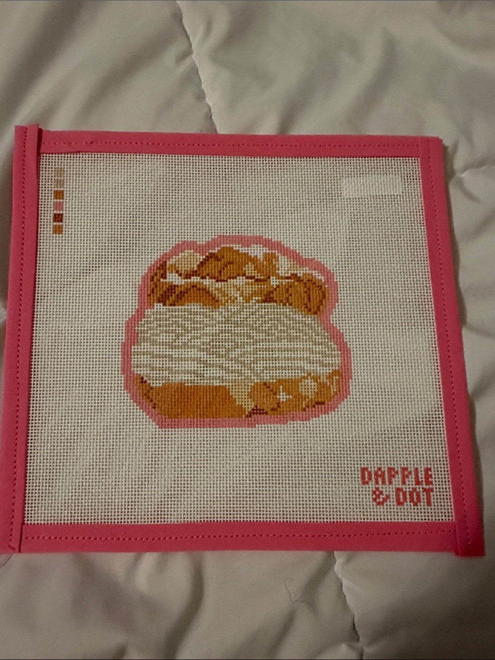 Cream Puff Needlepoint Canvas